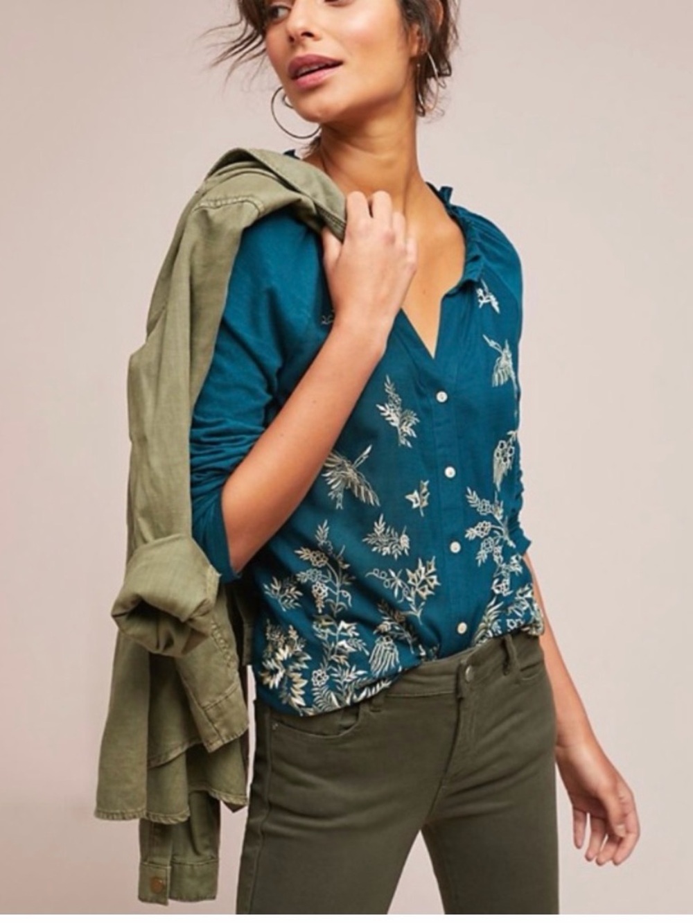 EUC Anthro Ranna Gill Jordyn
Embroidered Top